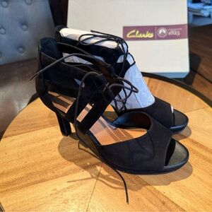Clarks Women's Black Strappy Heels